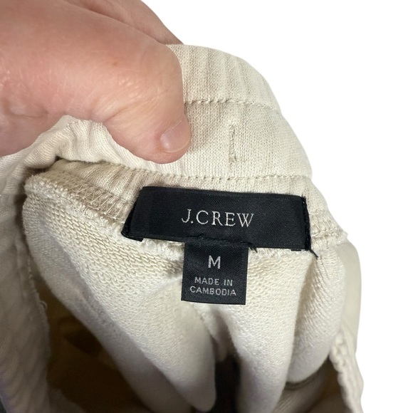 J. Crew Women’s University Terry Long Cutoff Sweat Shorts in Tan Size M - Picture 9 of 10
